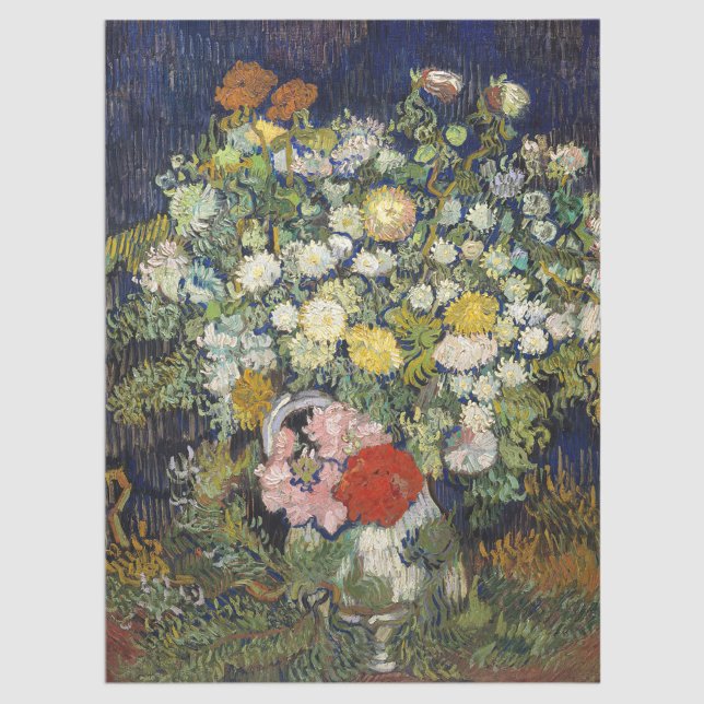 Vincent van Gogh - Bouquet der Blume in einer Vase Seidenpapier (Von Creator hochgeladen)