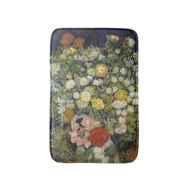 Vincent van Gogh Bouquet von Blume in einer Vase Badematte (Vorderseite Vertikal)