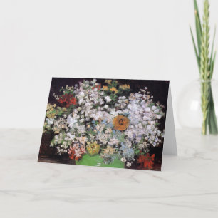 Vincent Van Gogh - Bowl mit Zinnias Fine Art Karte