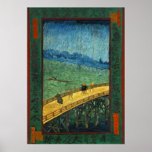Vincent van Gogh Bridge in Rain (nach Hiroshige) Poster