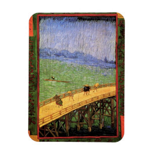 Vincent Van Gogh - Brücke im Regen Japanische Kuns Magnet