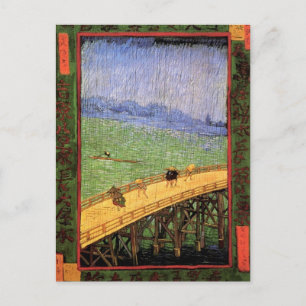 Vincent Van Gogh - Brücke im Regen Japanische Kuns Postkarte