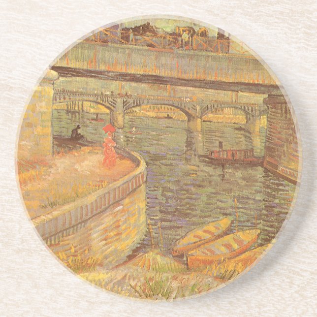 Vincent van Gogh Brücken über die Seine Asnieres Untersetzer (Vorne)