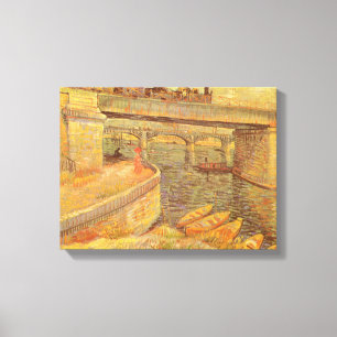 Vincent van Gogh Brücken über die Seine in Asnière Leinwanddruck