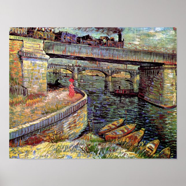 Vincent Van Gogh - Brücken über die Seine Poster (Vorne)
