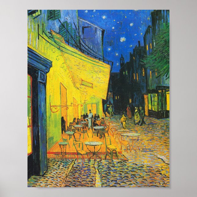 Vincent Van Gogh Cafe Terrace At Night Fine Art Poster (Vorne)