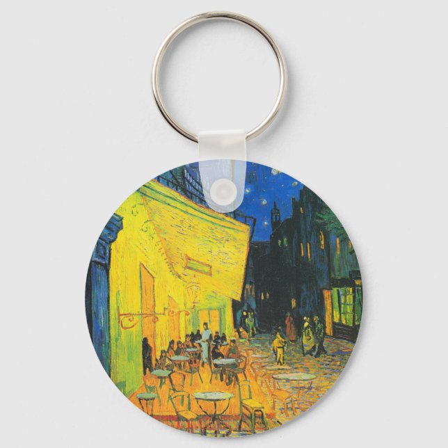 Vincent Van Gogh Cafe Terrace At Night Fine Art Schlüsselanhänger (Vorderseite)
