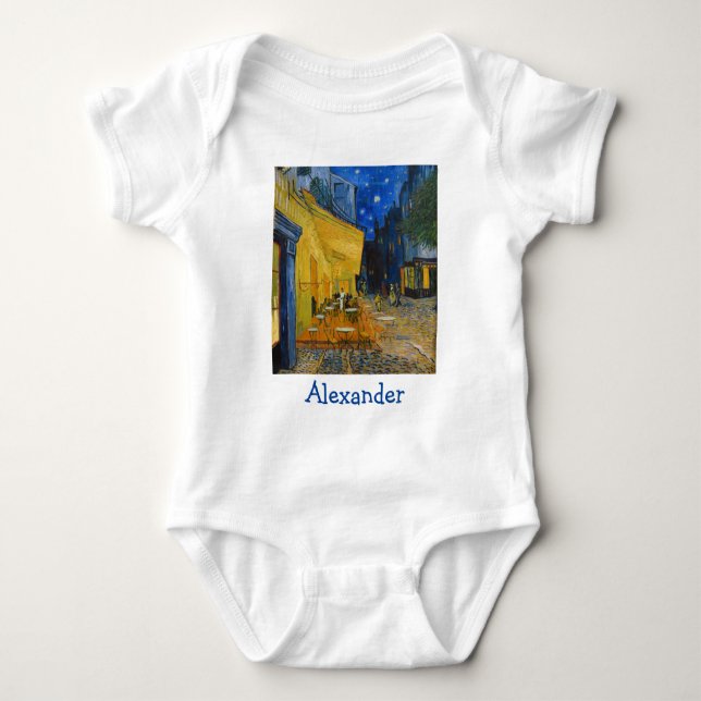 Vincent van Gogh - Café Terrasse am Abend Baby Strampler (Vorderseite)
