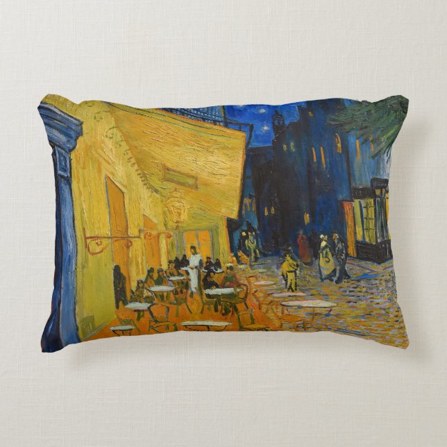 Vincent van Gogh - Café Terrasse am Abend Dekokissen (Vorderseite)