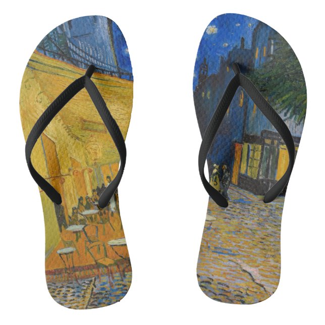 Vincent van Gogh - Café Terrasse am Abend Flip Flops (Fußbett)