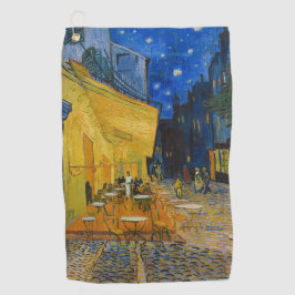 Vincent van Gogh - Café Terrasse am Abend Golfhandtuch