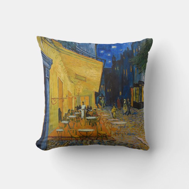 Vincent van Gogh - Café Terrasse am Abend Kissen (Vorderseite)