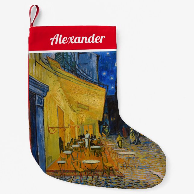 Vincent van Gogh - Café Terrasse am Abend Kleiner Weihnachtsstrumpf (Vorderseite)