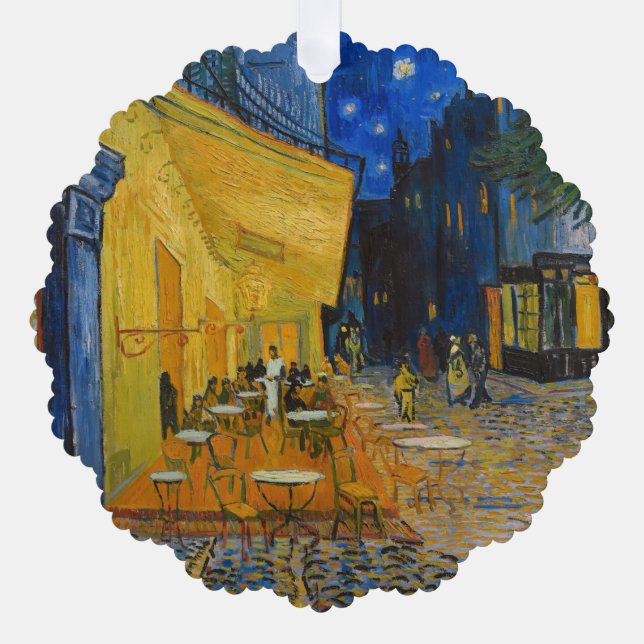 Vincent van Gogh - Café Terrasse am Abend Ornament Karte (Vorderseite)