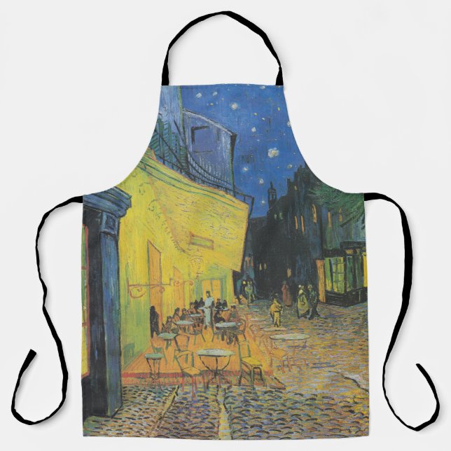 Vincent Van Gogh Café Terrasse am Abend Schürze (Vorderseite)