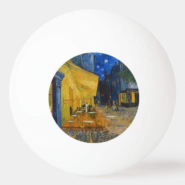 Vincent van Gogh - Café Terrasse am Abend Tischtennisball (Vorderseite)