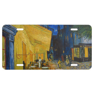 Vincent van Gogh - Café Terrasse am Abend US Nummernschild