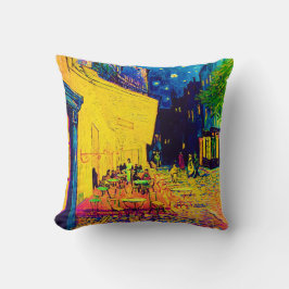 Vincent Van Gogh - Café Terrasse am Pop Art Kissen