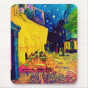 Vincent Van Gogh - Café Terrasse am Pop Art Mousepad