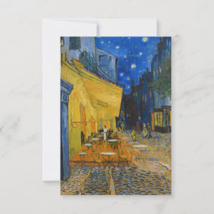 Vincent van Gogh - Café-Terrasse bei Nacht Dankeskarte