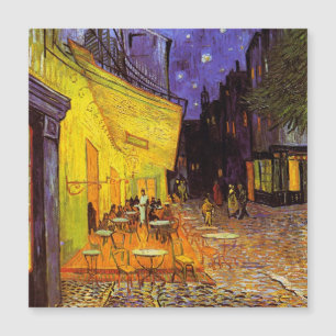 Vincent Van Gogh Café-Terrasse bei Nacht Fine Art Magnetkarte
