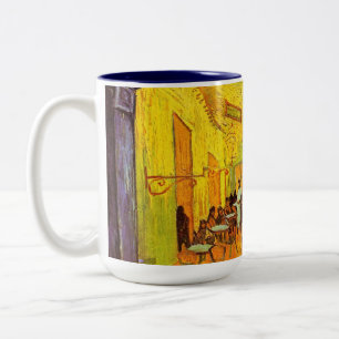 Vincent Van Gogh Café-Terrasse bei Nacht Fine Art Zweifarbige Tasse