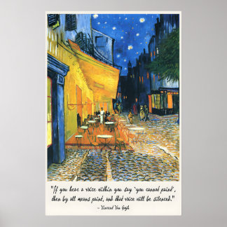 Vincent van Gogh Café-Terrasse bei Nacht Inspirier Poster