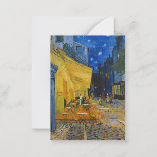 Vincent van Gogh - Café-Terrasse bei Nacht Mitteilungskarte