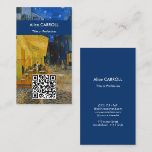 Vincent van Gogh - Café-Terrasse bei Nacht - QR-Co Visitenkarte