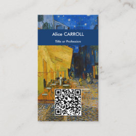 Vincent van Gogh - Cafe Terrasse bei Nacht - QR-Co Visitenkarte