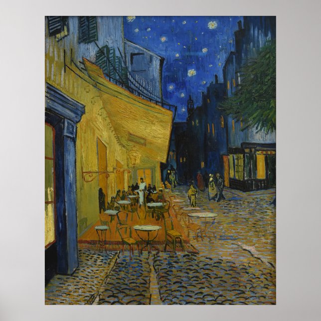 Vincent Van Gogh Café Terrasse Klassische Malerei Poster (Vorne)
