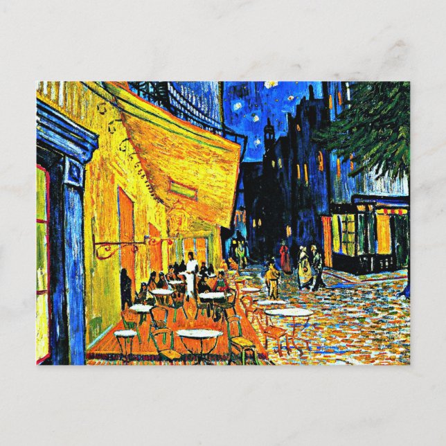 Vincent Van Gogh - Café Terrasse Post Card Postkarte (Vorderseite)