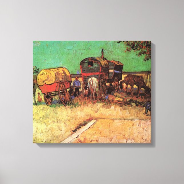 Vincent van Gogh - Campingplatz der Sinti und Roma Leinwanddruck (Vorderseite)