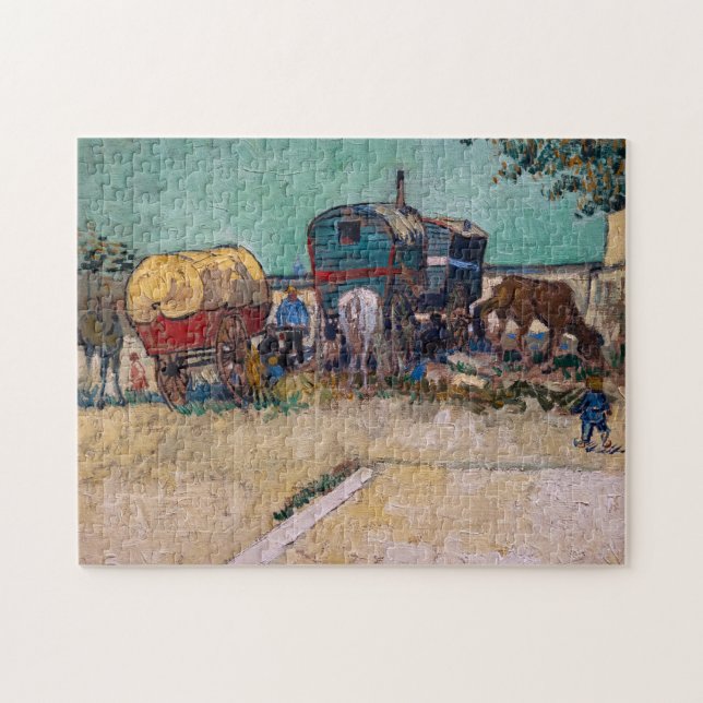 Vincent Van Gogh - Caravans, Sinti und Roma Camp b (Horizontal)