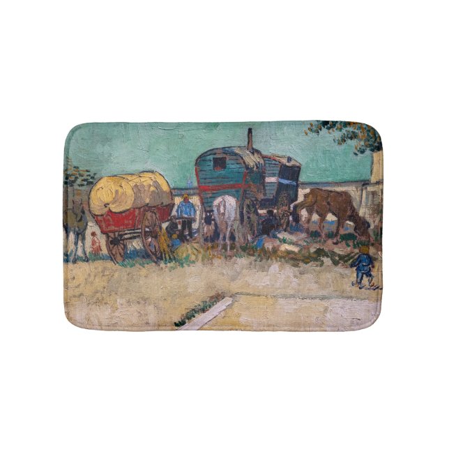 Vincent Van Gogh - Caravans, Sinti und Roma Camp b Badematte (Vorderseite)