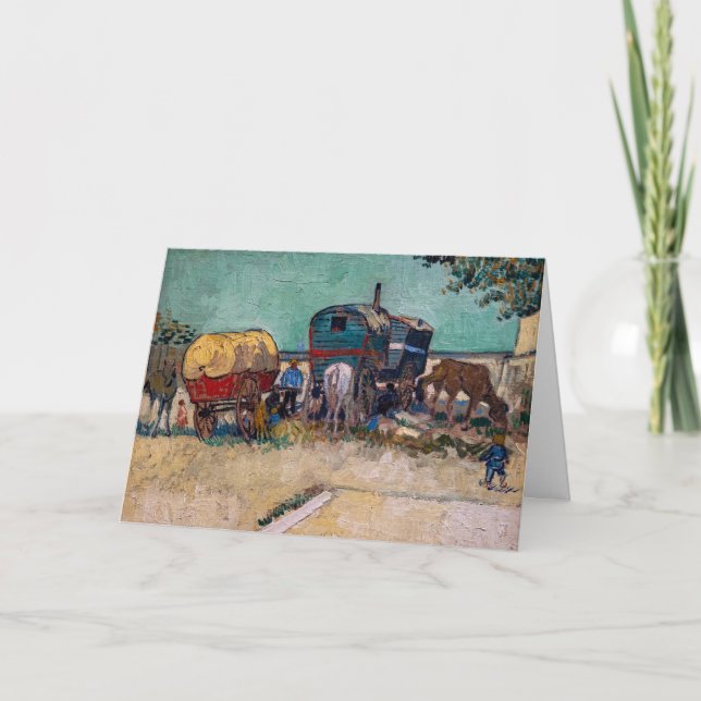 Vincent Van Gogh - Caravans, Sinti und Roma Camp b Karte (Vorderseite)