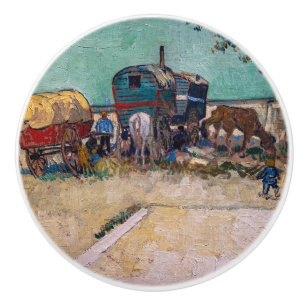 Vincent Van Gogh - Caravans, Sinti und Roma Camp b Keramikknauf