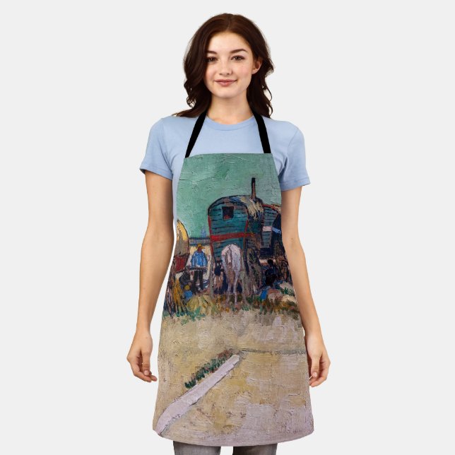 Vincent Van Gogh - Caravans, Sinti und Roma Camp b Schürze (Getragen)