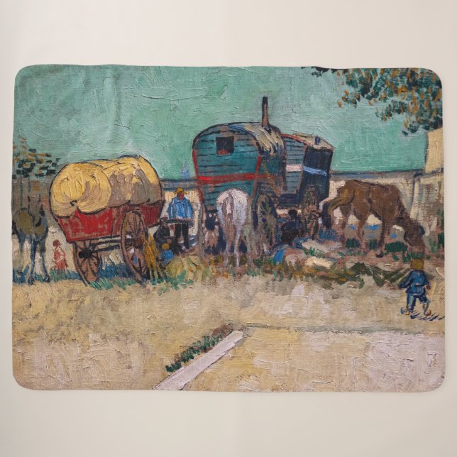 Vincent Van Gogh - Caravans, Sinti und Roma Camp b Sherpadecke (Vorderseite (Horizontal))