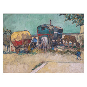 Vincent Van Gogh - Caravans, Sinti und Roma Camp b Tischdecke