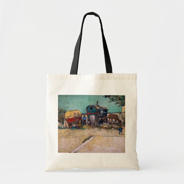 Vincent Van Gogh - Caravans, Sinti und Roma Camp b Tragetasche (Vorne)