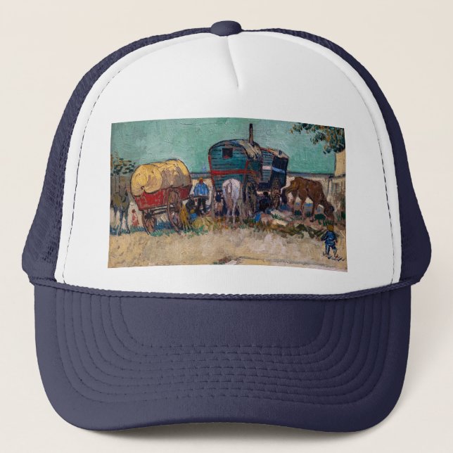 Vincent Van Gogh - Caravans, Sinti und Roma Camp b Truckerkappe (Vorderseite)