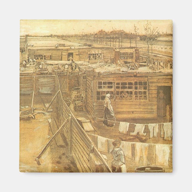 Vincent van Gogh - Carpenter's Yard and Wäsche Magnet (Vorne)