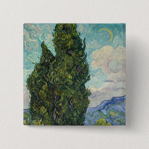Vincent van Gogh - Cypresses Button