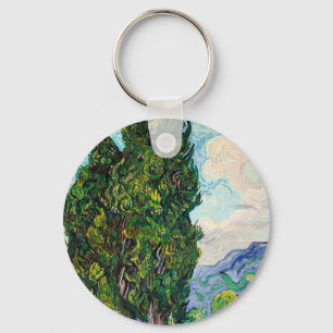 Vincent Van Gogh Cypresses Fine Art Art Schlüsselanhänger