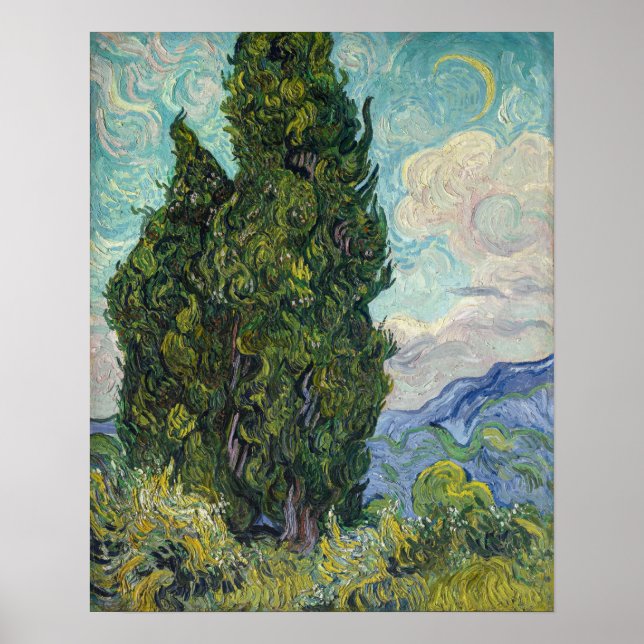 Vincent van Gogh - Cypresses Poster (Vorne)