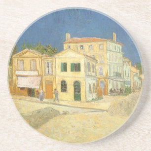 Vincent van Gogh - Das gelbe Haus (Die Straße) Sandstein Untersetzer