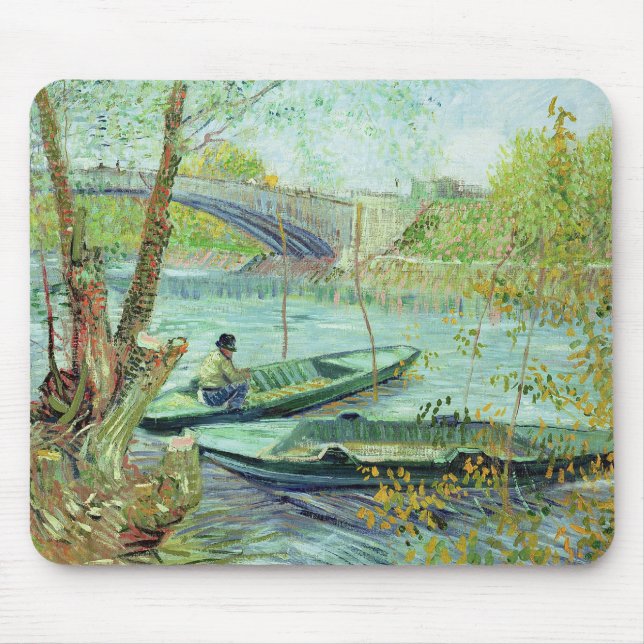 Vincent van Gogh |, das im Früjahr fischt Mousepad (Vorne)