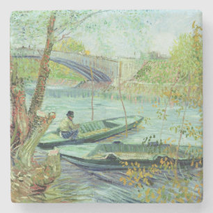 Vincent van Gogh  , das im Früjahr fischt Steinuntersetzer