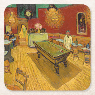 Vincent van Gogh - Das Nachtcafé Rechteckiger Pappuntersetzer